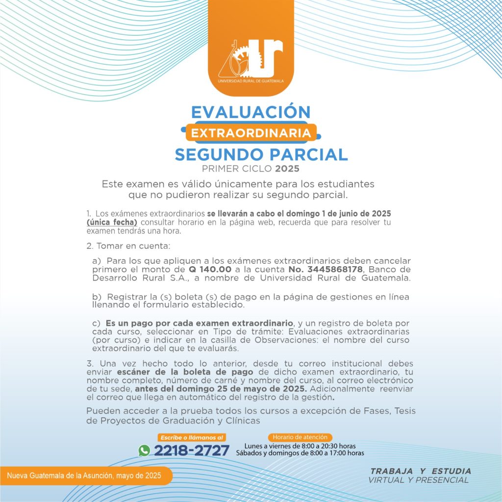 Examen extraordinario segundo parcial