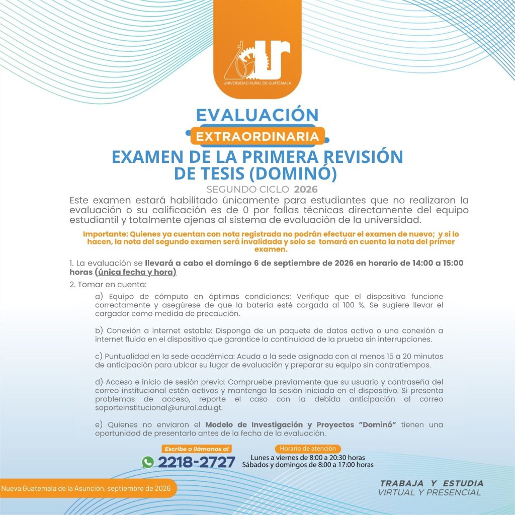 Flyer Evaluación Extraordinaria Programa Extracurricular